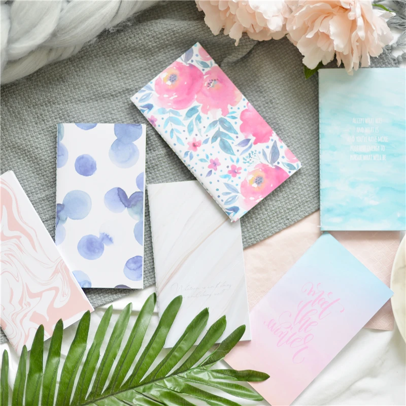 Dokibook Flower Travelers Notebook Refill Filler Paper For Midori Planner Pocket Size Diary Journal Trend School Supplies