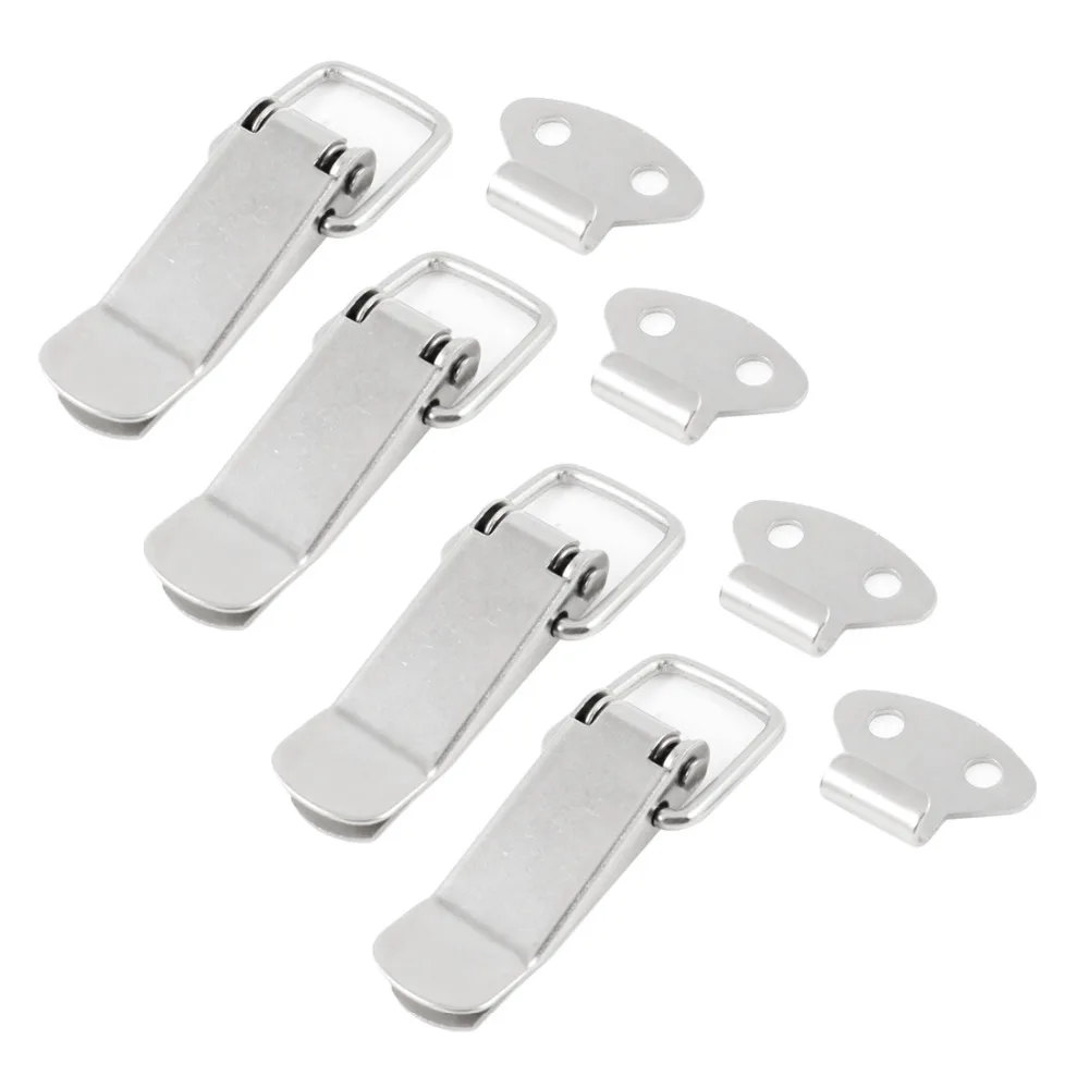 

UXCELL 4 Set 2.2" Long Boxes Case Closure Hasp Toggle Latch Silver Tone for Home Office Shop
