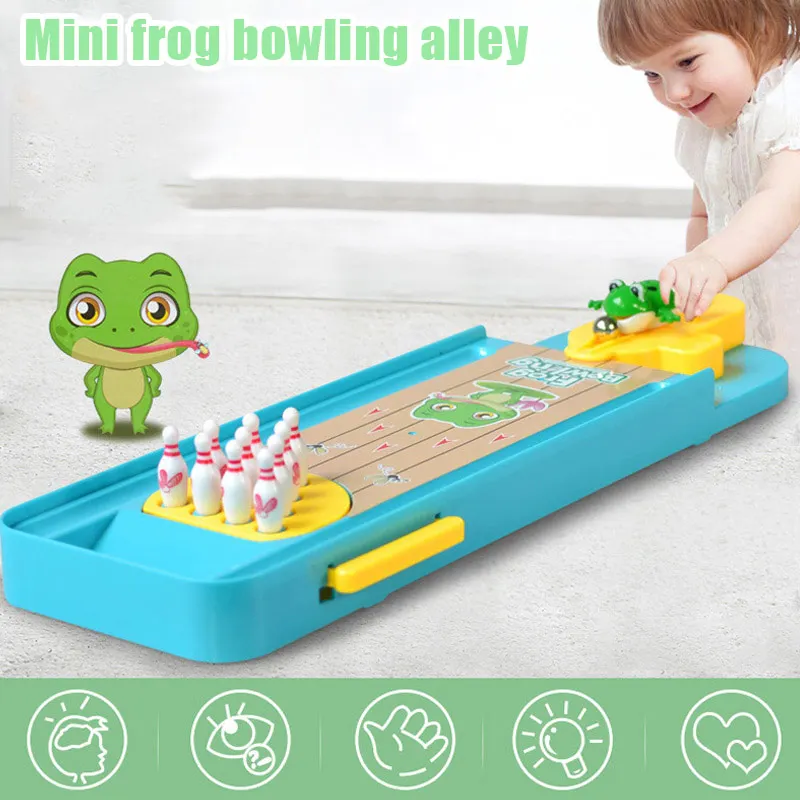 New Mini 3D Frog Bowling Table Games Launcher Toy For Children Kids Parent-child Interaction | Игрушки и хобби