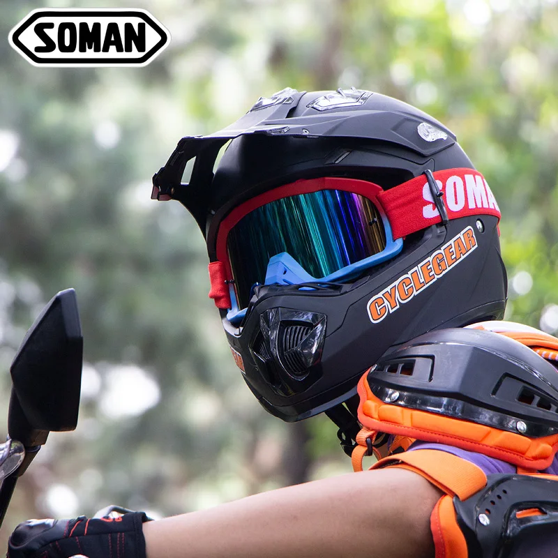 SOMAN мотокросса Occhiali ATV внедорожный Байк Antipolvere Da Corsa очки, мотоциклетные очки MX Occhiali Gafas Moto SM16