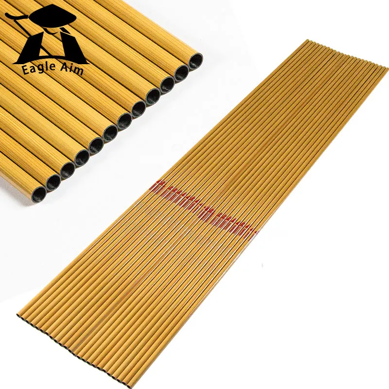 Hunting Archery Bolts Crossbow 12pcs Carbon Arrow Shafts 32inch Bamboo Skin Spine 400-600 Compound Recurve Bow |