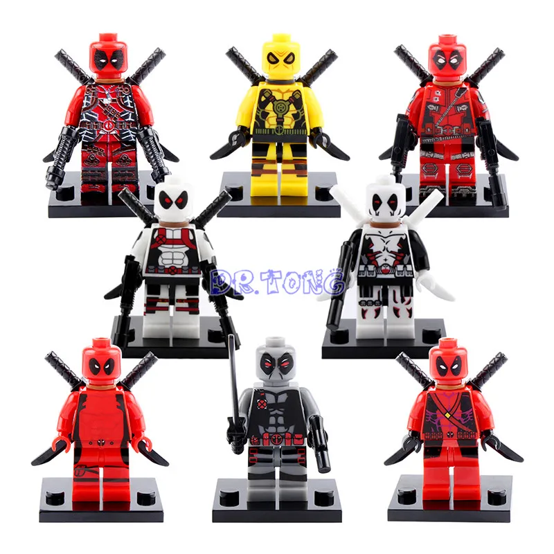 

DR.TONG DC Marvel Comics Super Heroes New Mutants Deadpool Weapon X Wade Winston Wilson Building Blocks Bricks Child Toys X0101