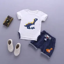 Bibicola nova bebê meninos roupas de verão conjuntos de roupa dos desenhos animados da criança bebe roupas top + calça 2 pcs set kidscasual meninos terno do esporte