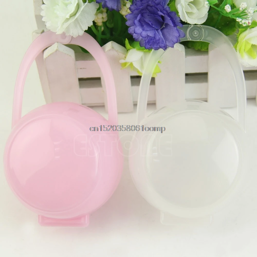 

Portable Unisex Baby Boy Girl Infant Pacifier Nipple Cradle Case Holder Box Chupeta Pacifier Clips #K4UE# Drop Ship