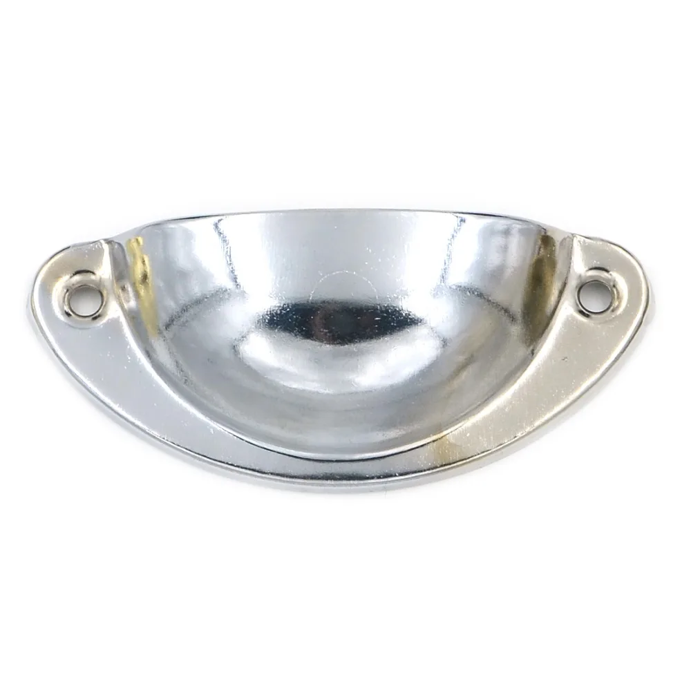 

5pcs Silver Color Semicircle Shell Cabinet Door Cupboard Antique Furniture Pull Handles Drawer