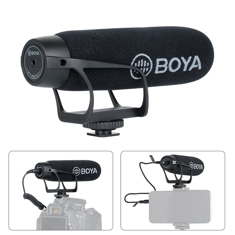 

Super Cardioid Shotgun On Camera Video Microphone for DSLR Canon Nikon Sony Panasonic Camera Smartphone Camcorder with 3.5MM TRS