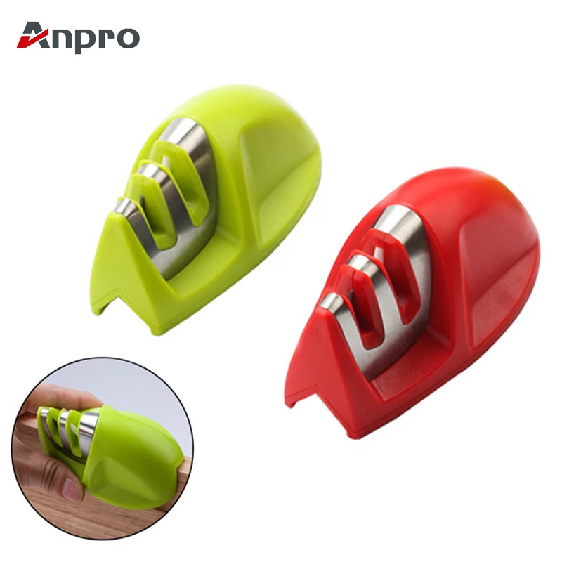 

Anpro Two Stages Professional Knife Sharpener Tungsten Steel&Ceramic Knife Sharpening Stones Household Grinder Kitchen Tools