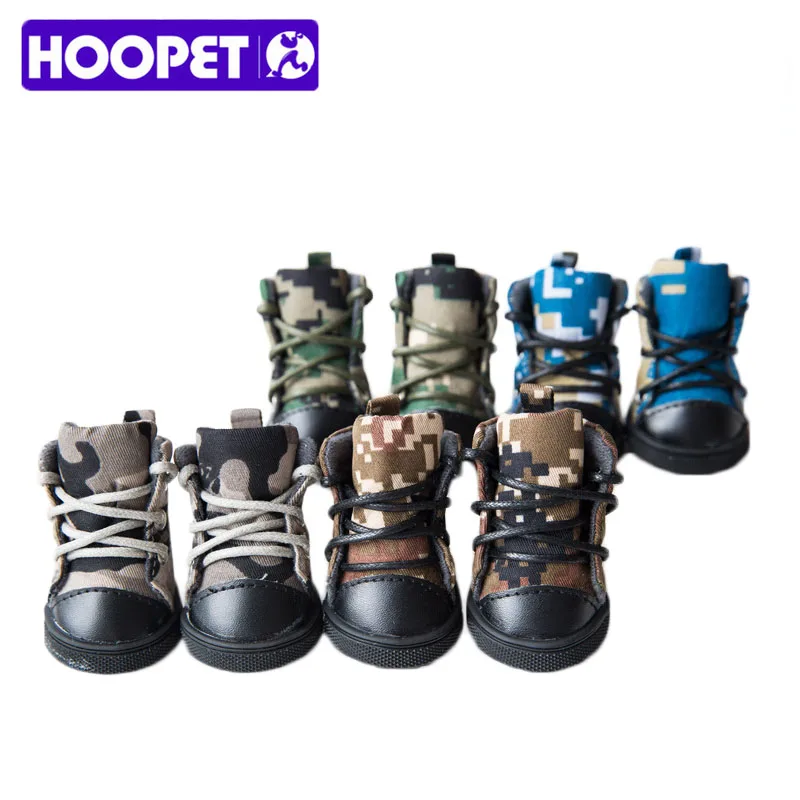 Camouflage Series Winter Small Dog Shoes Rubber Jean Thermal Boots Puppy Footwear Outdoor