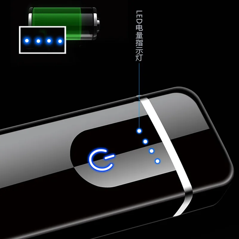 Ветрозащитная плазменная Зажигалка USB зарядка двойная дуга прикуриватель сенсорный зондирующий переключатель более легкий импульс электронные зажигалки