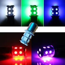 10pcs 13 LED BA15D All Round 360 Degree Navigation Light Indication Signal Lamp for 12V Marine Boat Yacht RV Camper