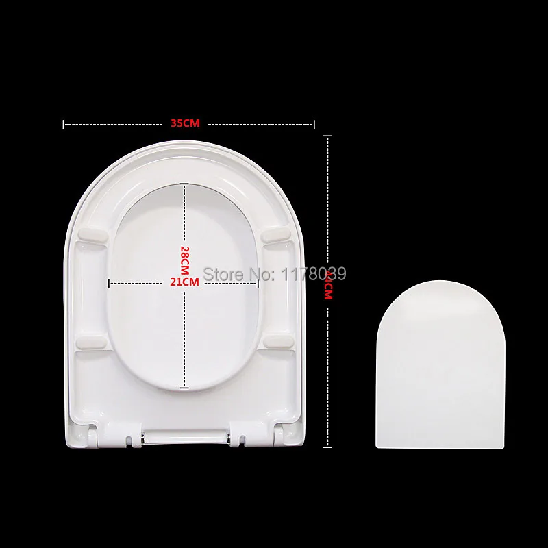 Универсальные утолщенные мочевина-формальдегидные смолы UF доска медленно закрывающиеся сиденья для унитаза, u-v квадратной формы высокое качественный туалет, J18027