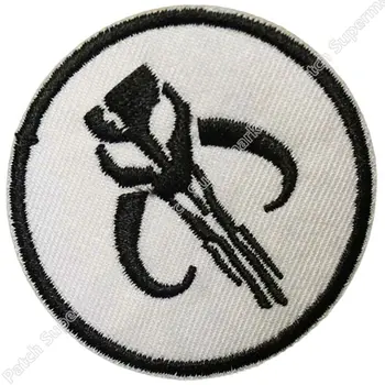 

2.25" STAR WARS BOUNTY HUNTER Boba Fett Mandalorian Bantha Skull Movie TV Series Tshirt Iron On Sew On TRANSFER