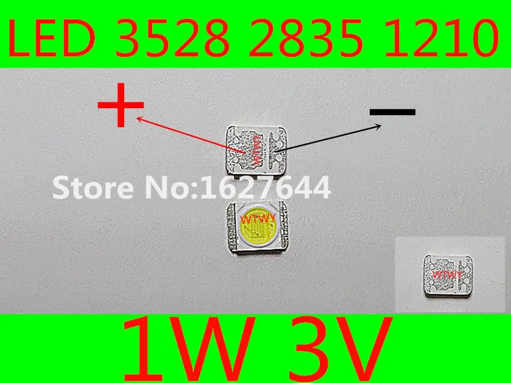 100pcs 3528 2835 SMD Lamp Beads Specially for LG LED Backlight Strip,Repair TV