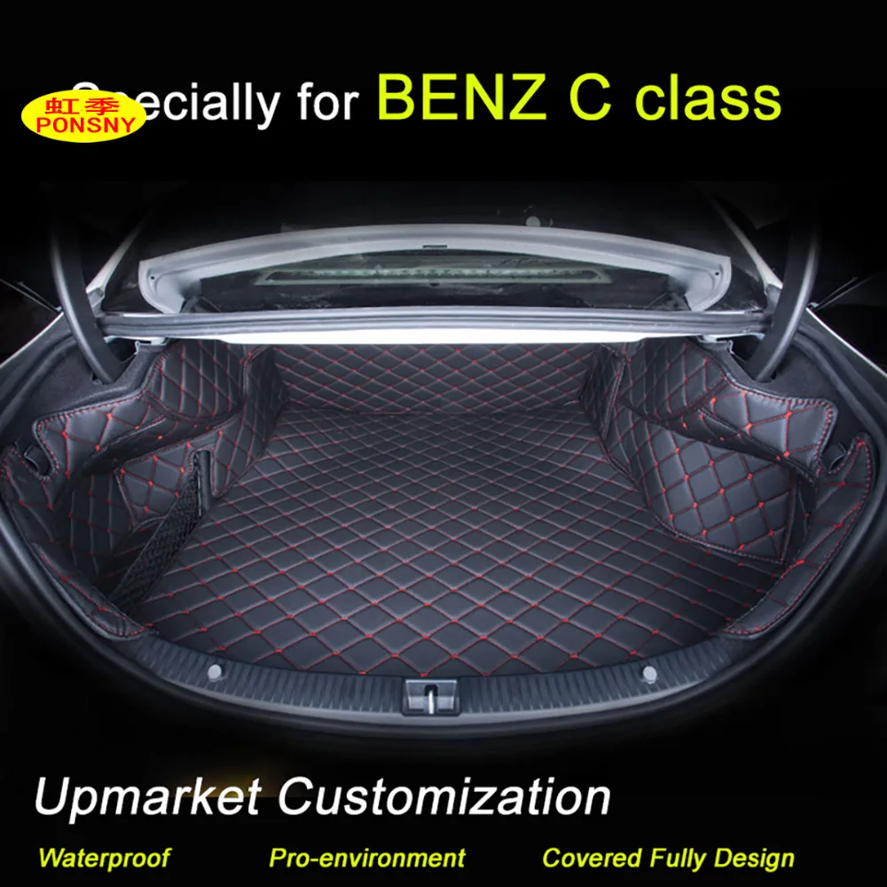 PONSNY Car Boot Liners for Mercedes Benz C class C180 C200L 2016 Car