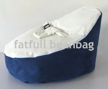 

COVER ONLY, NO FILLINGS - Cute Navy cover Baby infant Bean Bag Snuggle Bed Portable Seat No beans inside