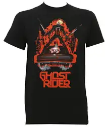 Аутентичная футболка MARVEL GHOST RIDER Ghost Ride зауженная футболка с новым принтом Мужская Летняя стильная модная футболка большого размера