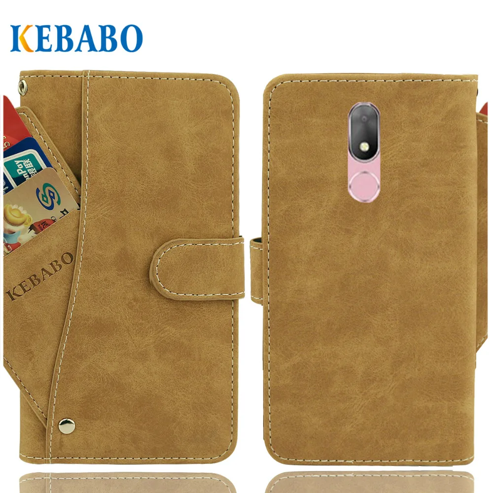 

Vintage Leather Wallet BQ BQ-5007L Iron Case 5" Flip Luxury 3 Front Card Slots Cover Magnet Stand Phone Protective Bags