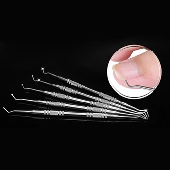 

3Pcs Professional Ingrown Nail Correction Lifter File Clean Tool Pedicure Manicure Double Ended Sided Cleaning Nail Care Hook