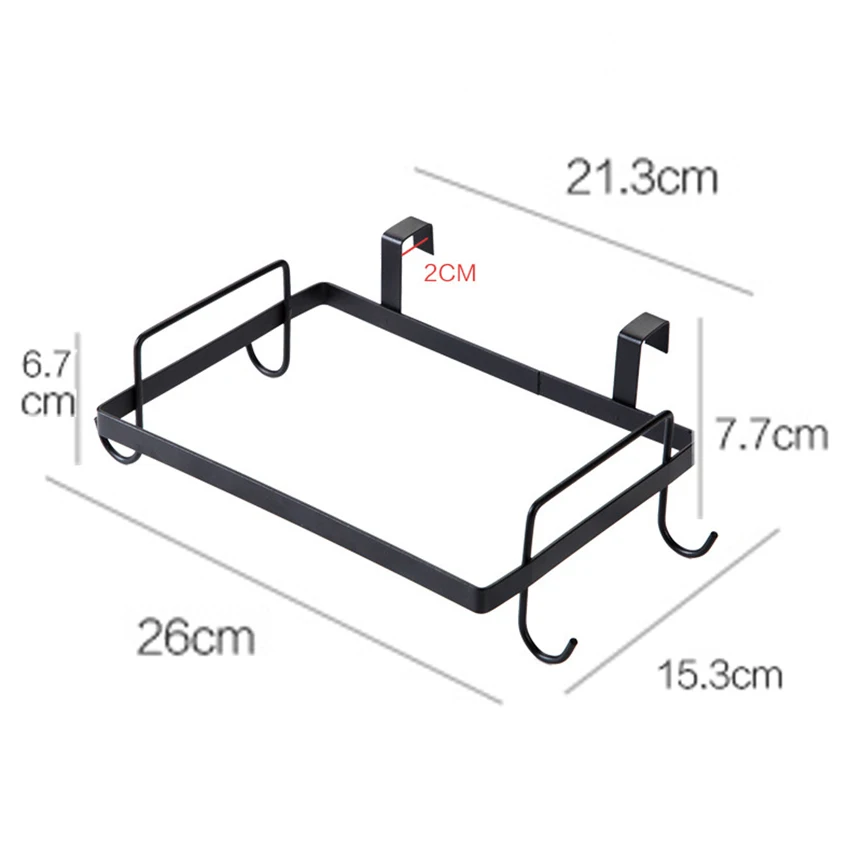 Держатель для мусорного мешка, железная полка для хранения с крюком, дверь шкафа, задняя вешалка для мусора, кухонная мусорная корзина, висячий мусор