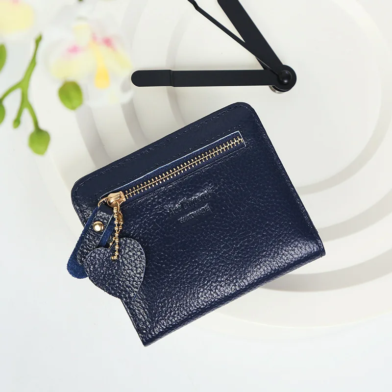 

Genuine Real Leather Women Female Ultrathin Small Slim Wallets And Zipper Coin Purse Plastic Credit Bank ID Card Case Holder