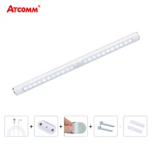 Светодиодный светильник с датчиком движения под шкаф с сенсорным управлением, лампа для шкафа с магнитной полосой, USB зарядка для шкафа, кухонный ночной Светильник