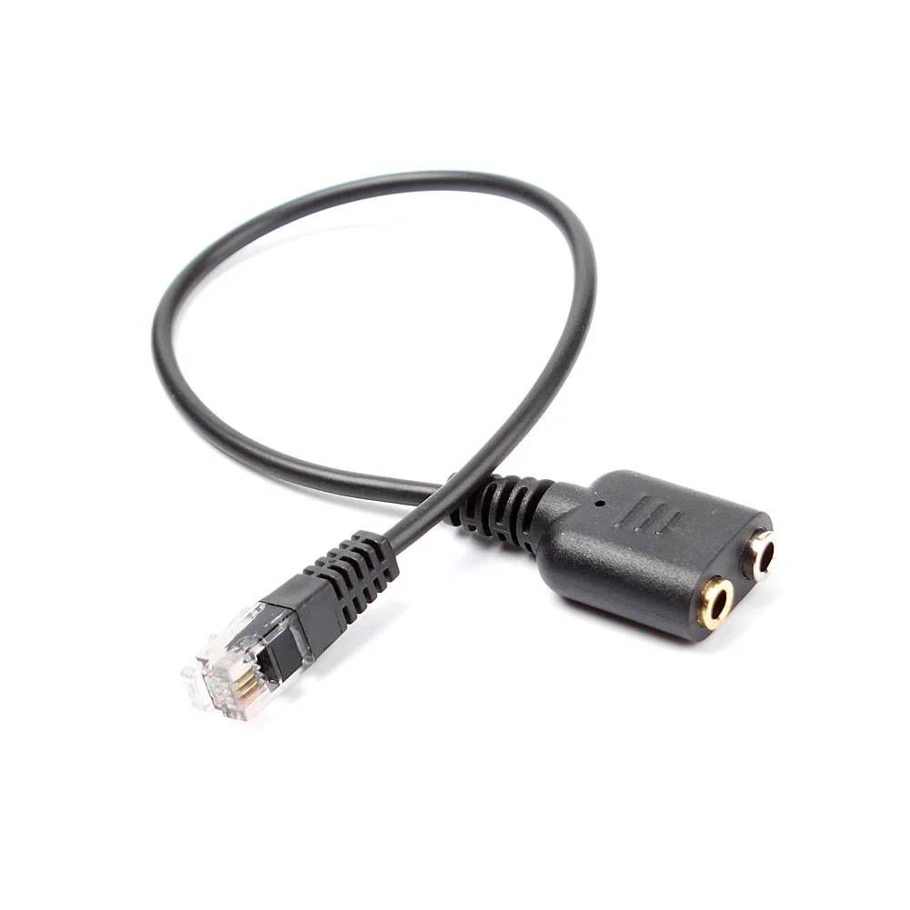 

RJ11 to Dual 3.5mm Headphone Female Converter Adapter Audio Cable 20CM #73791