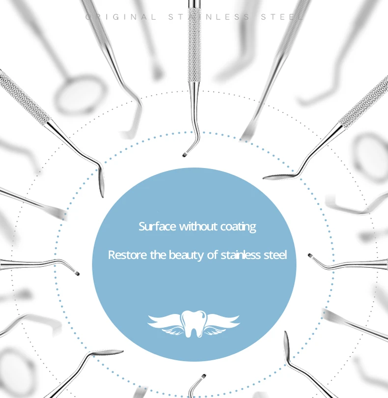 Набор инструментов для стоматолога yunchi, высокое качество, нержавеющая сталь, стоматологический зеркальный инструмент, инструмент для чистки зубов, набор для ухода за зубами