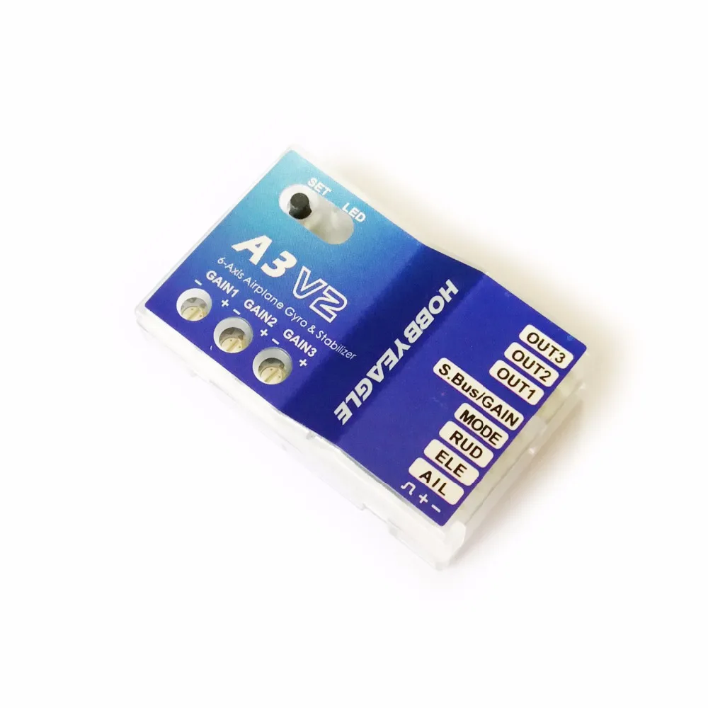 HobbyEagle A3 V2 игровые джойстики балансировки аппарат 3-осевым гироскопом самолета стабилизатор гироскопа для неизменяемой геометрией крыла