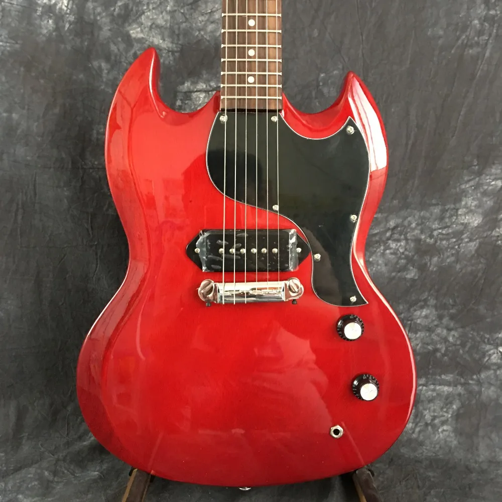 

Free Shipping Custom Shop Red Finish Top Electric Guitar Pickups One with Chrome Hardware and Internal Point