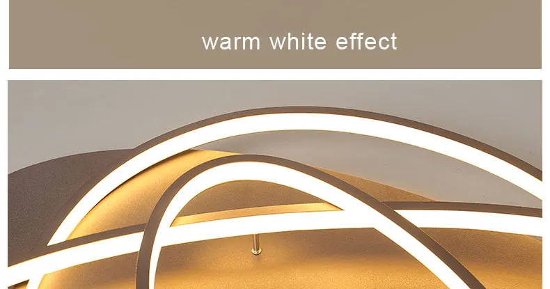 Белая/кофейная Модная Супер тонкая современная люстра для гостиной, спальни, круглые кольца, светодиодная люстра, светильник для внутреннего освещения