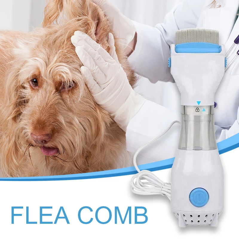 

Electric Flea Comb Puppies Fleas Treatment Safe Pets Kill for Dogs Cats Pet Supplies Comb Head Vacuum Lice Comb Pet Filter Lice