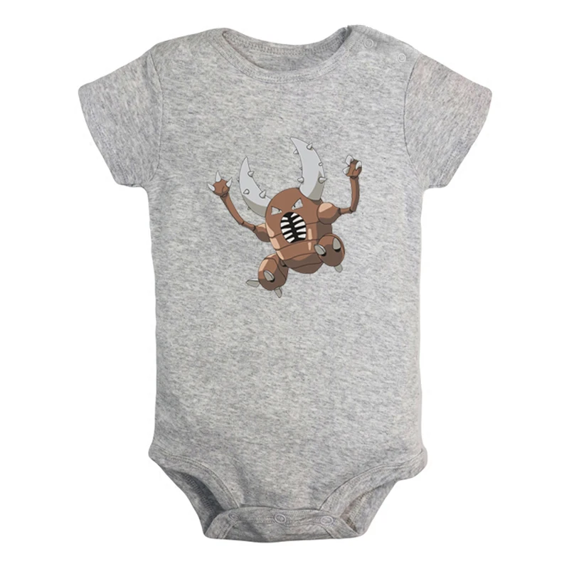 

Cute Pokemon pinsir Poliwag Ponyta Staryu Tauros Design Newborn Baby Boys Girls Outfits Jumpsuit Print Infant Bodysuit Clothes