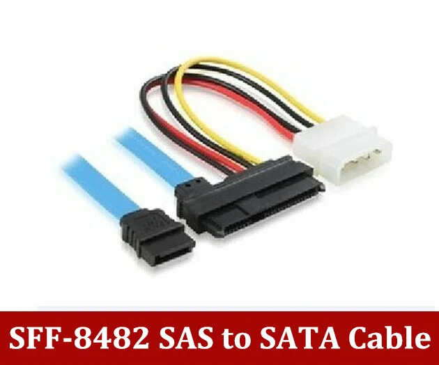 

Бесплатная доставка, 40 шт., 7-контактный SATA Serial ATA к SAS 29 контактам и 4-контактный кабель, переходник с наружной резьбой