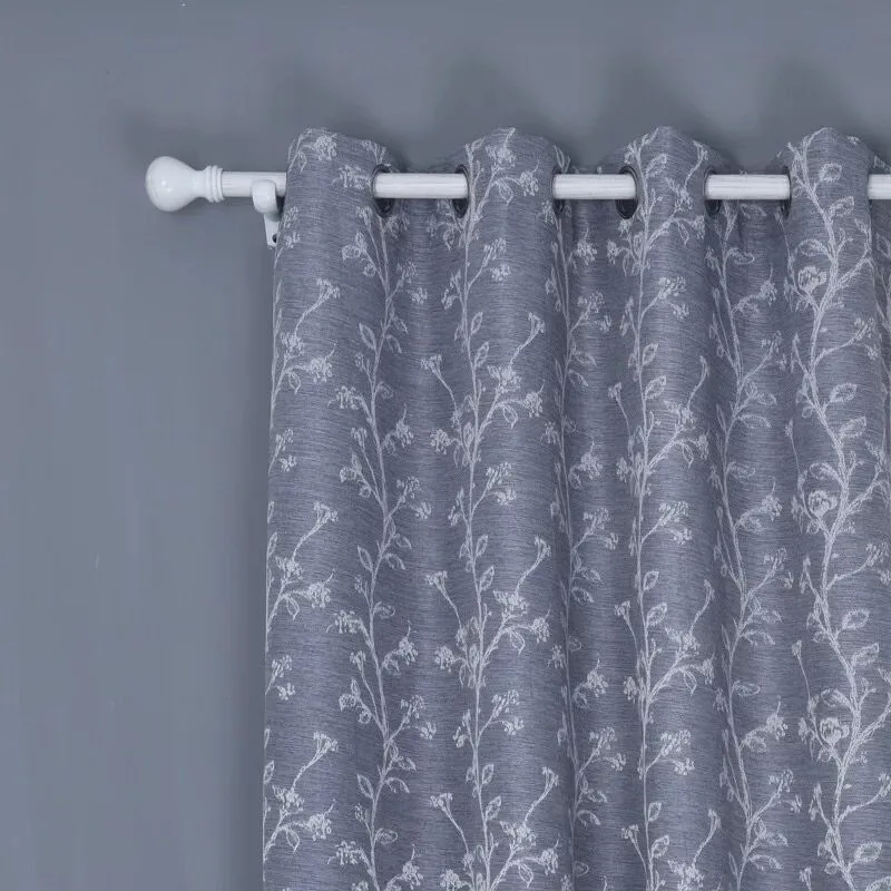 Xyzls estilo americano jacquard cortina del apagón para la ventana de la Sala Cortinas para dormitorio Drape Top con cortinas ojal 1 pieza