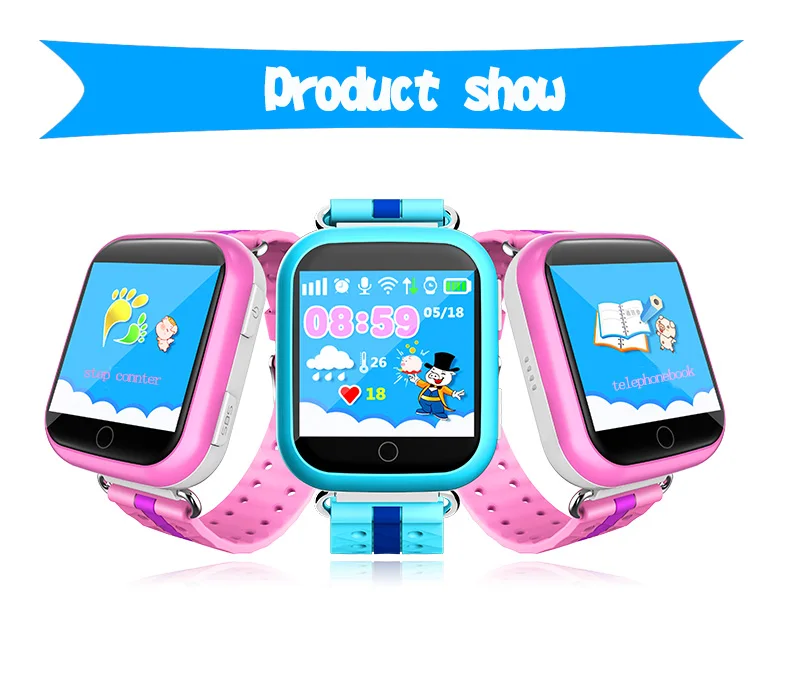 GPS smart watch Q750 Q100 baby watch with Wifi 1.54inch touch screen SOSCall Location Device Tracker for Kid Safe PK Q50 Q60 Q80 (16)
