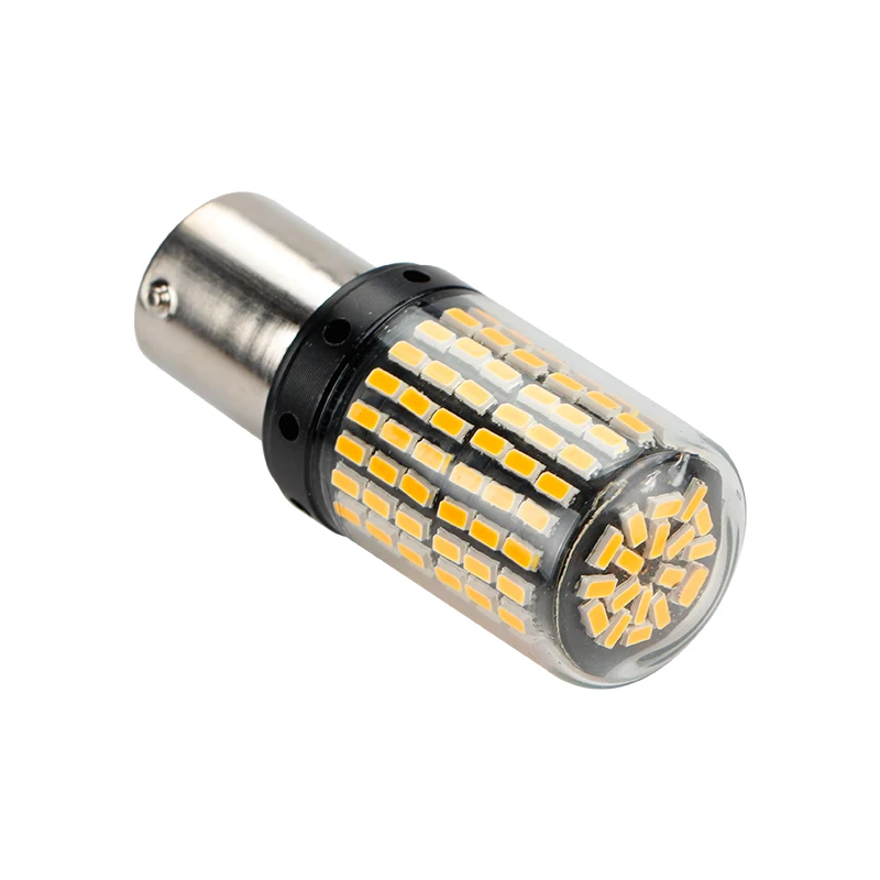 1 шт. 1156 BA15S P21W BAU15S PY21 светодиодный лампы 3014 144smd светодиодный CanBus без ошибок T20 7440 W21W светодиодный светильник для поворотов светильник при отсутствии флэш-памяти