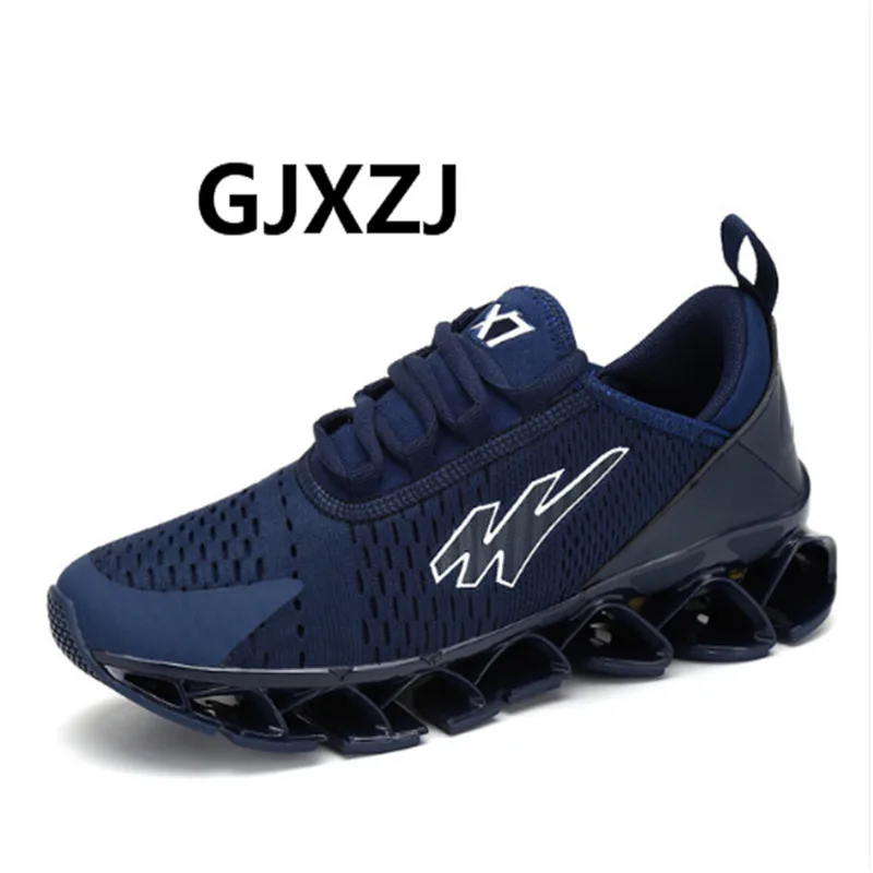 

2019 new men's sports blade bottom rubber non-slip openwork mesh breathable training free flexible high quality running shoes