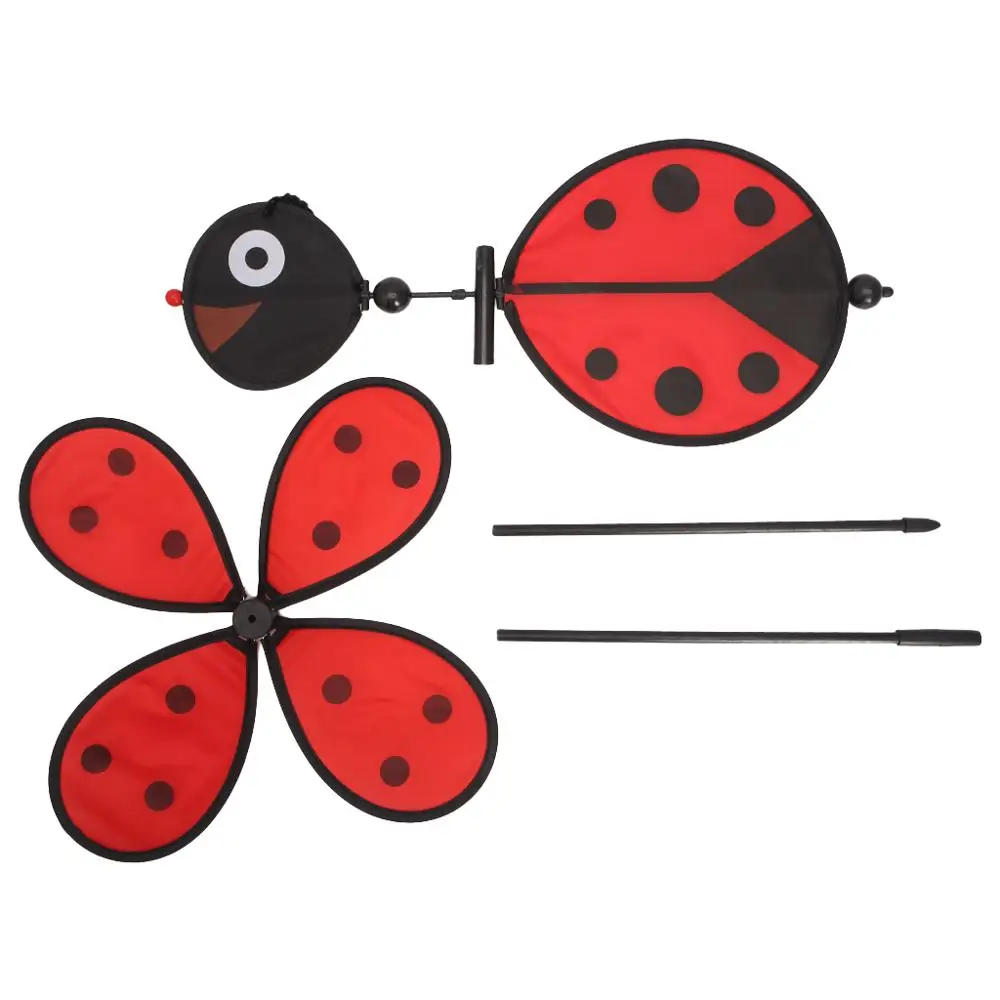 

Bee Ladybug Windmill Whirligig Wind Spinner Home Yard Garden Decor Kids Toys