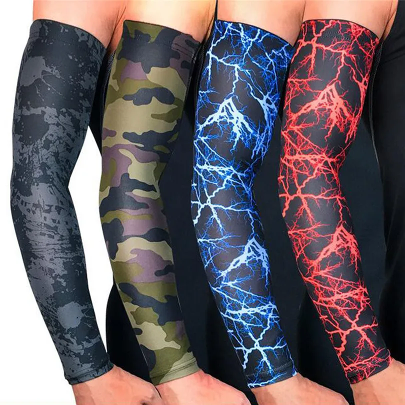 1PC Glove Arm Sleeves Breathable Gloves Anti-Slip Cuffs UV Protection Compression Sun Sleeves Handschoenen 40MAY0303