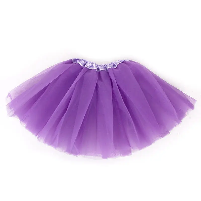 Тюлевые юбки женские высокого качества эластичные тюлевые подростковые Многослойные летние женские взрослые юбка-пачка со складками мини юбки - Цвет: deep purple