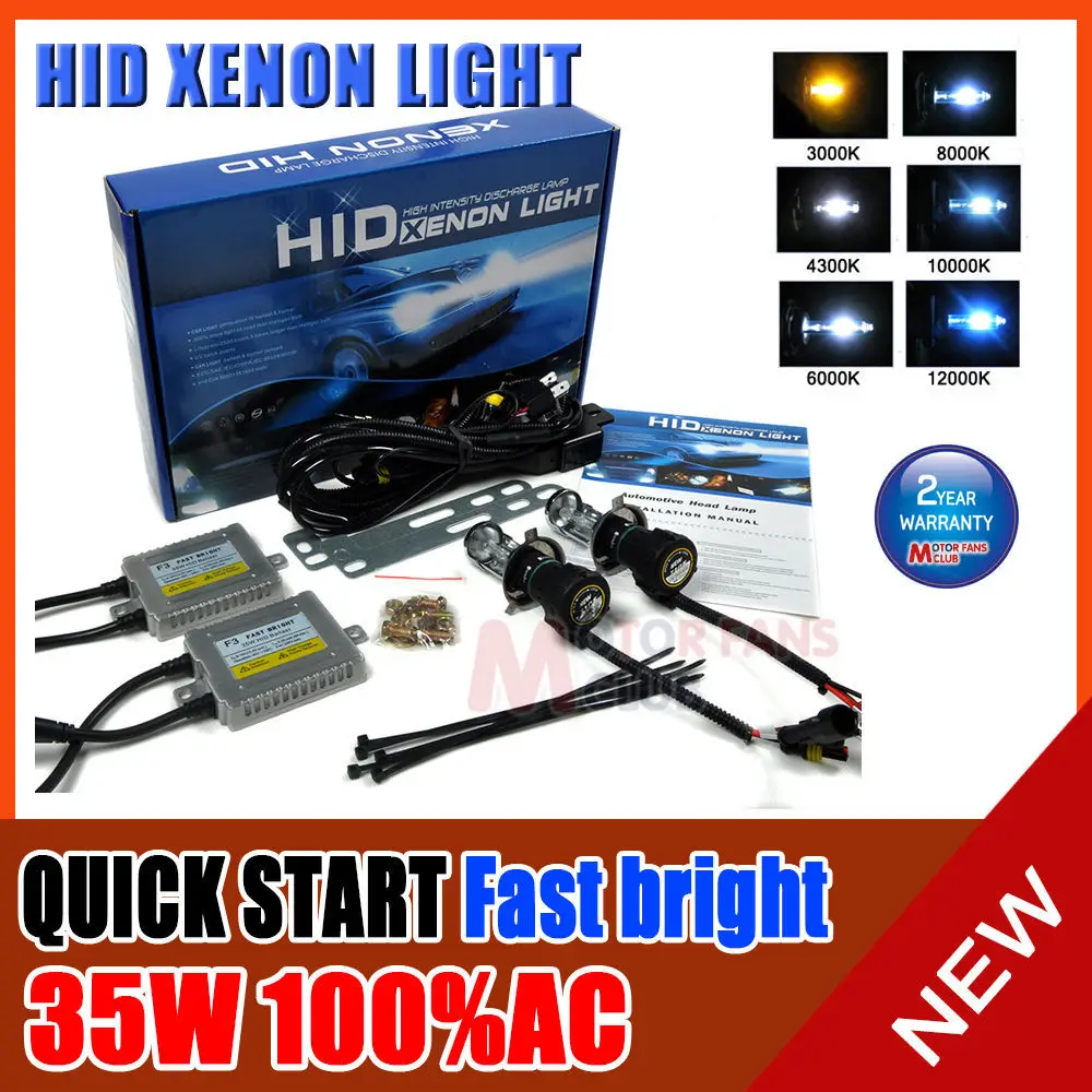 

cheap AC 35W Quick Start HID Conversion Kit Fast BI-Xenon H/L Dual Slim H4 H13 9004/07 with free shipping