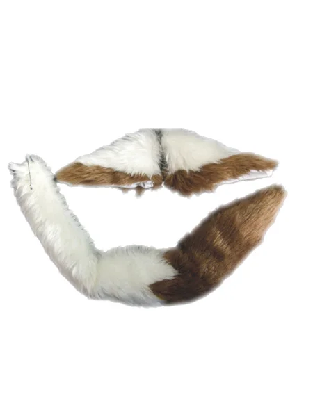 

Game Anime Utawarerumono Cosplay Orc Ear and tail Anime Cos Fox dog Ear and tail Halloween Party set