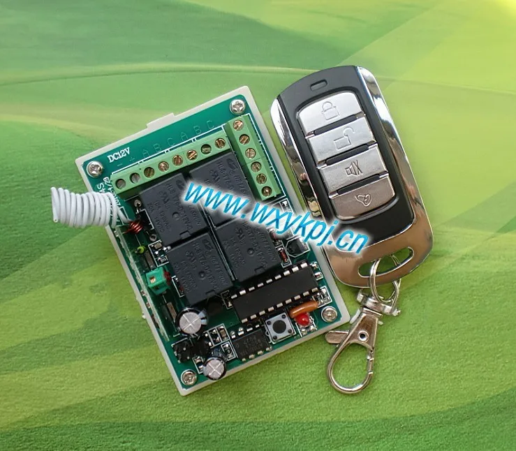 

DC 12V 10A 4CH Learning Code RF Wireless Remote Control Switch System