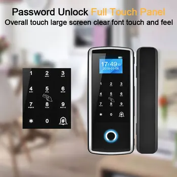 

Keyless Digital Door Lock Biometric Fingerprint Door Lock Fingerprint Password Card For Home Office Anti-theft Glass Door Lock
