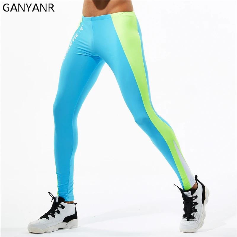 Ganyanr Running Tights Men Sports Legging Fitness Yoga Basketball ...