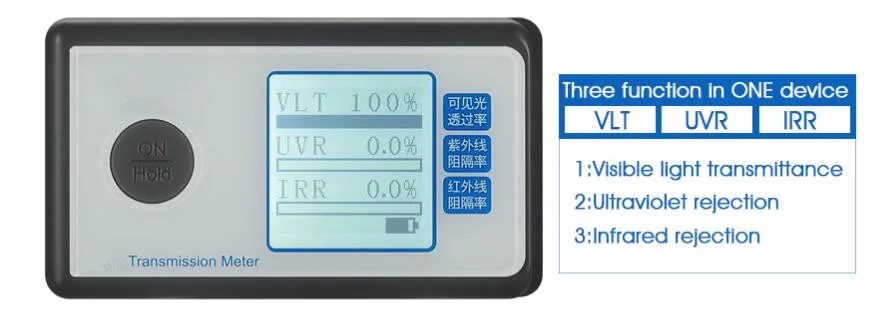  LS160 Portable Solar Film Transmission Meter Test Window Tint Free Shipping UV IR rejection visible