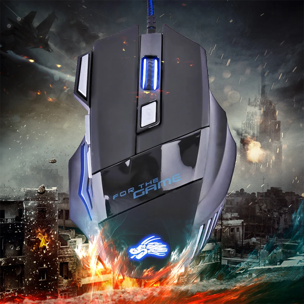 5500 dpi светодиодный оптический USB Проводная игровая мышь 7 кнопок игровая мышь ноутбук ПК Компьютерные мыши