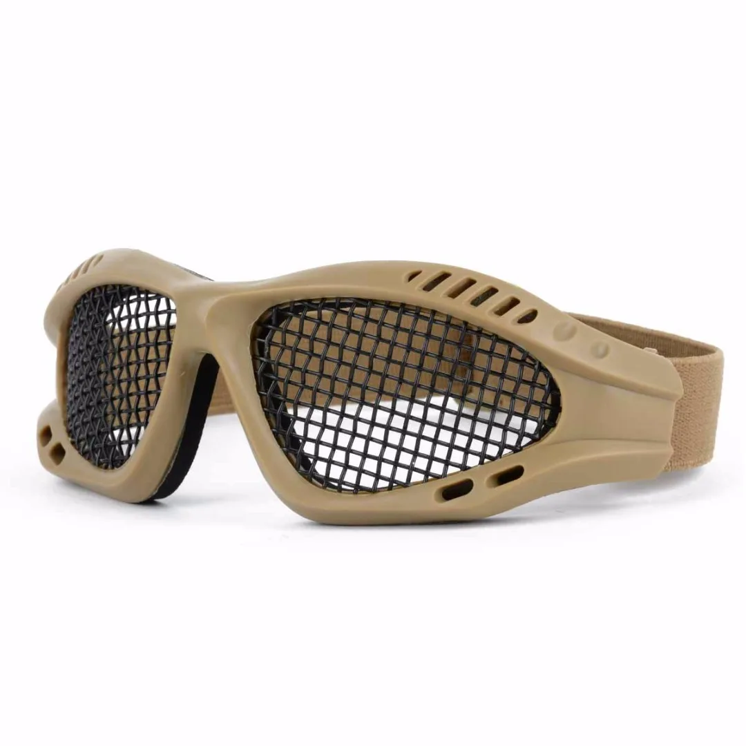 Outdoor Tactical Paintball Goggles Steel Wire Mesh Eye Protective Comfortable  Airsoft Glasses Eye Game Protector 3 Colors