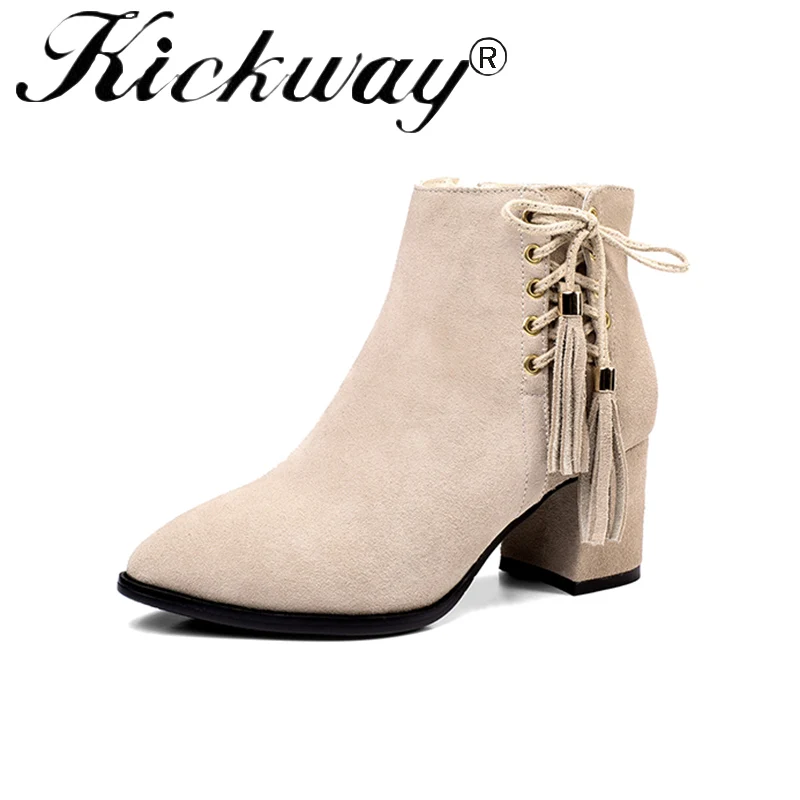 Suede angle boots Kickway botas mujer autumn winte