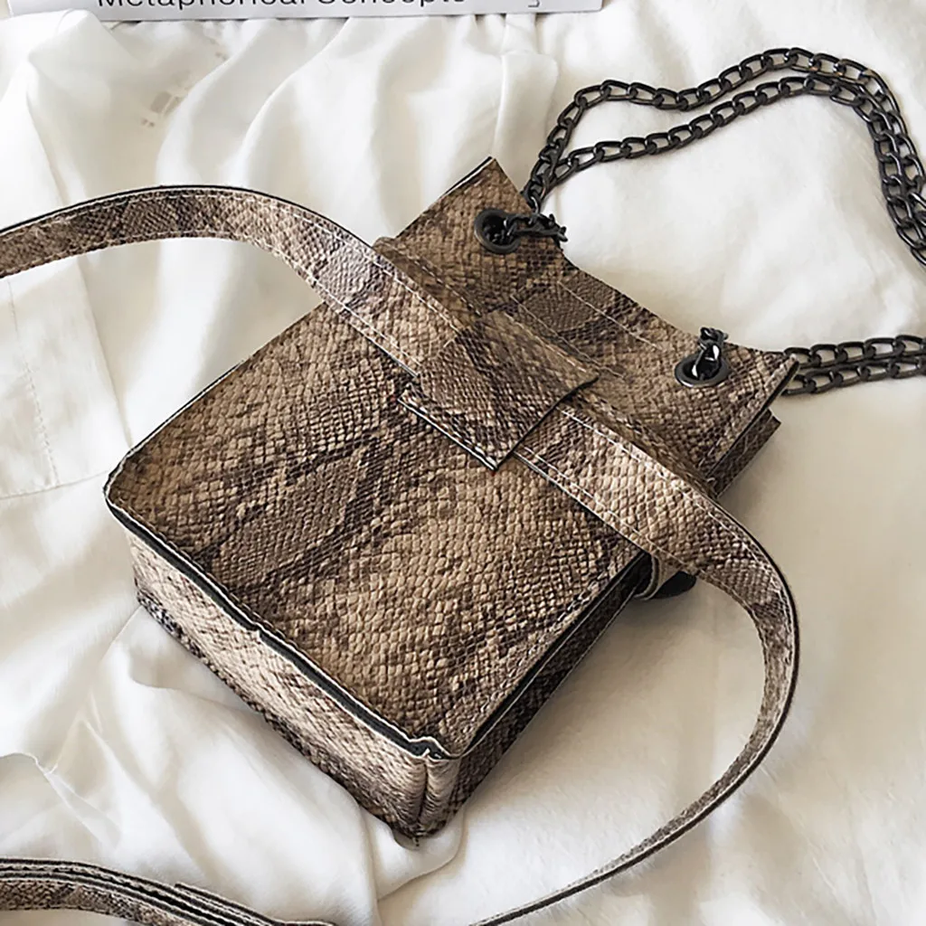 Винтажные сумки на плечо со змеиным принтом, женские ретро змеиные винтажные кожаные сумки через плечо, нагрудная сумка, сумка F882